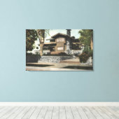 Außenansicht eines kalifornischen Bungalows Leinwanddruck (Insitu (Holzboden))