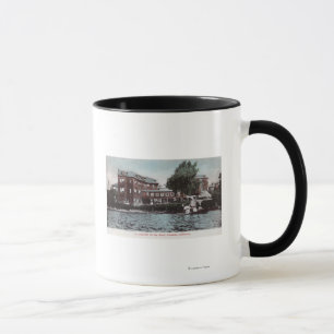 Außenansicht eines Sanitarium auf Bucht-Ufer Tasse