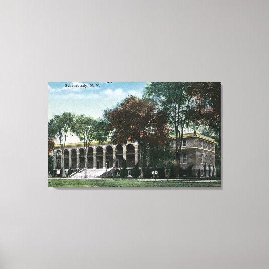 Außenansicht Gewerkschaft Uni Gymnasium Leinwanddruck (Vorderseite)