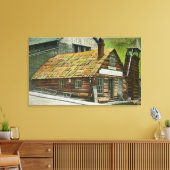 Außenansicht Holzhaus Soda Works, Kirche Leinwanddruck (Insitu (Wohnzimmer))