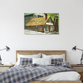 Außenansicht Holzhaus Soda Works, Kirche Leinwanddruck (Insitu (Schlafzimmer))