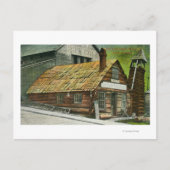 Außenansicht Holzhaus Soda Works, Kirche Postkarte (Vorderseite)