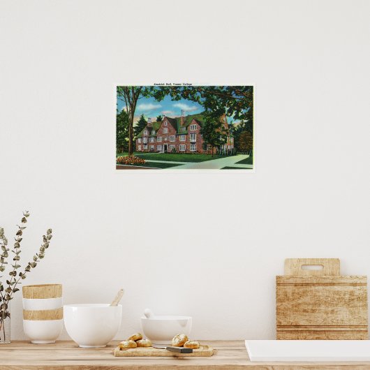 Außenansicht Kendrick Hall, Vassar-Uni Poster (Küche)