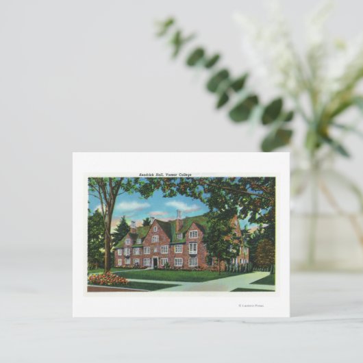 Außenansicht Kendrick Hall, Vassar-Uni Postkarte (Stehend Vorderseite)