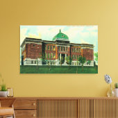 Außenansicht Landkreis Oberschule Leinwanddruck (Insitu (Wohnzimmer))