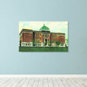 Außenansicht Landkreis Oberschule Leinwanddruck (Insitu (Holzboden))