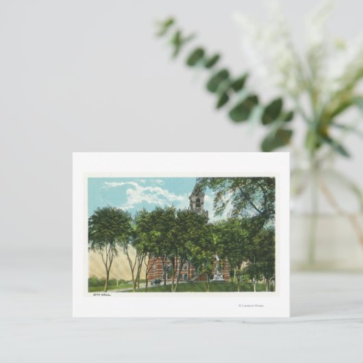 Außenansicht Rathaus 2 Postkarte (Stehend Vorderseite)