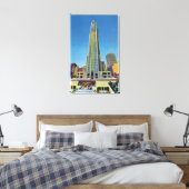 Außenansicht RCA Bldg, Rockefeller Center Leinwanddruck (Insitu (Schlafzimmer))