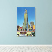 Außenansicht RCA Bldg, Rockefeller Center Leinwanddruck (Insitu (Holzboden))