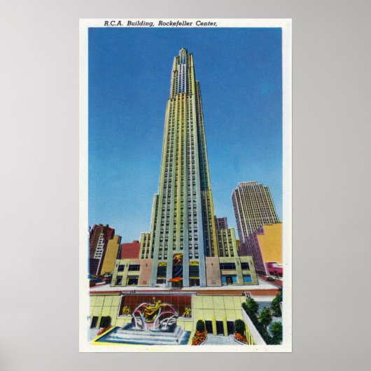 Außenansicht RCA Bldg, Rockefeller Center Poster (Vorne)