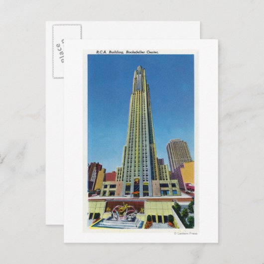 Außenansicht RCA Bldg, Rockefeller Center Postkarte (Vorne/Hinten)