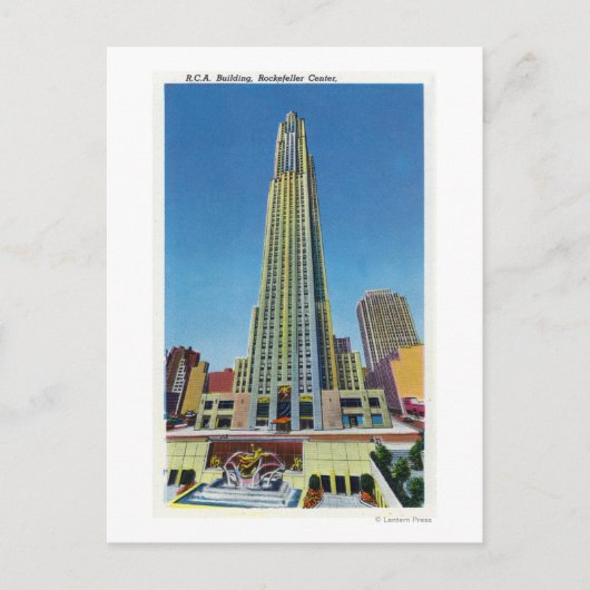 Außenansicht RCA Bldg, Rockefeller Center Postkarte (Vorderseite)