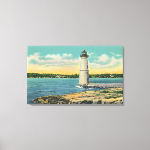 Außenansicht Rock Island Leuchtturm Leinwanddruck
