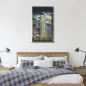 Außenansicht Staat Tower Gebäude bei Nacht Leinwanddruck (Insitu (Schlafzimmer))