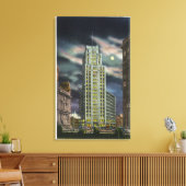 Außenansicht Staat Tower Gebäude bei Nacht Leinwanddruck (Insitu (Wohnzimmer))