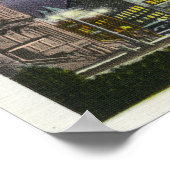 Außenansicht Staat Tower Gebäude bei Nacht Poster (Ecke)