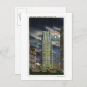 Außenansicht Staat Tower Gebäude bei Nacht Postkarte (Vorne/Hinten)