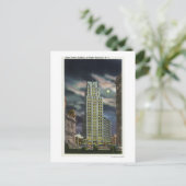Außenansicht Staat Tower Gebäude bei Nacht Postkarte (Stehend Vorderseite)