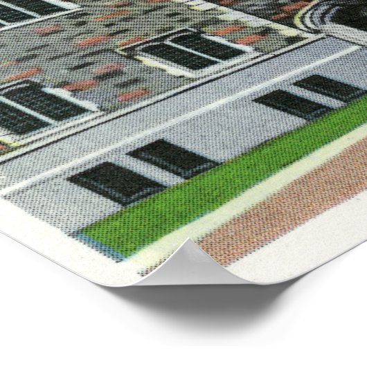 Außenansicht Taylor Hall, Vassar-Uni Poster (Ecke)