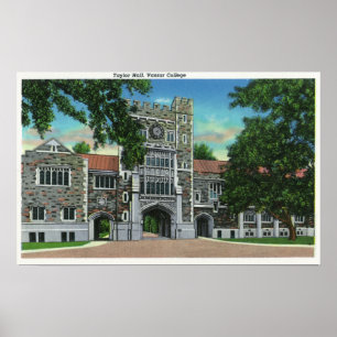 Außenansicht Taylor Hall, Vassar-Uni Poster