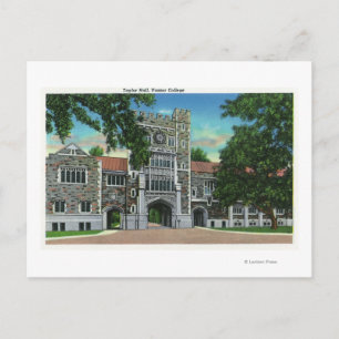 Außenansicht Taylor Hall, Vassar-Uni Postkarte