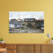 Außenansicht von Clark-Nickerson Lumber Co Leinwanddruck (Insitu (Wohnzimmer))