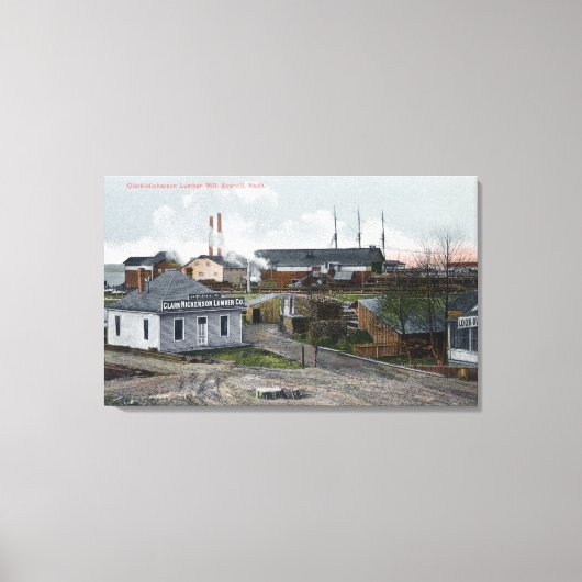 Außenansicht von Clark-Nickerson Lumber Co Leinwanddruck (Vorderseite)