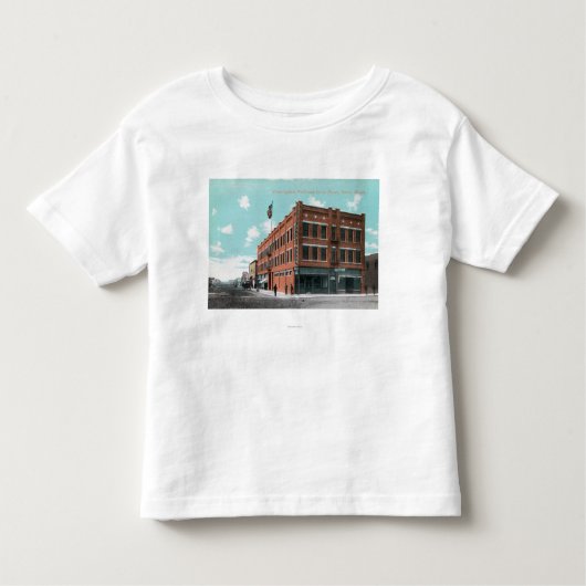 Außenansicht von Cunningham Hotel auf Lewis-St. Kleinkind T-shirt (Vorderseite)