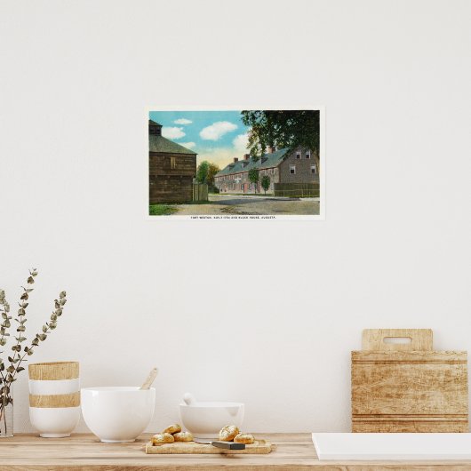 Außenansicht von Fort Weston und Blockhaus Poster (Küche)