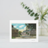 Außenansicht von Fort Weston und Blockhaus Postkarte (Stehend Vorderseite)