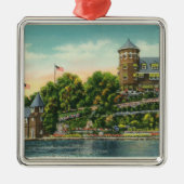 Außenansicht von Hopewell Hall Silbernes Ornament (Vorne)