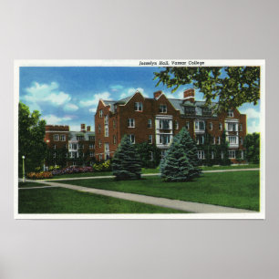 Außenansicht von Josselyn Hall, Vassar Uni Poster