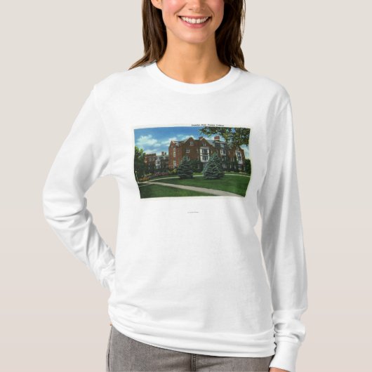 Außenansicht von Josselyn Hall, Vassar Uni T-Shirt (Vorderseite)