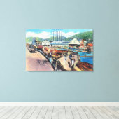 Außenansicht von Pacific Lumber Co, Redwood Leinwanddruck (Insitu (Holzboden))