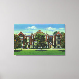 Außenansicht von Rockefeller Hall, Vassar Leinwanddruck