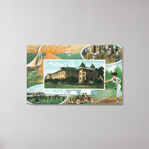 Außenansicht von Sanitarium und von Leinwanddruck