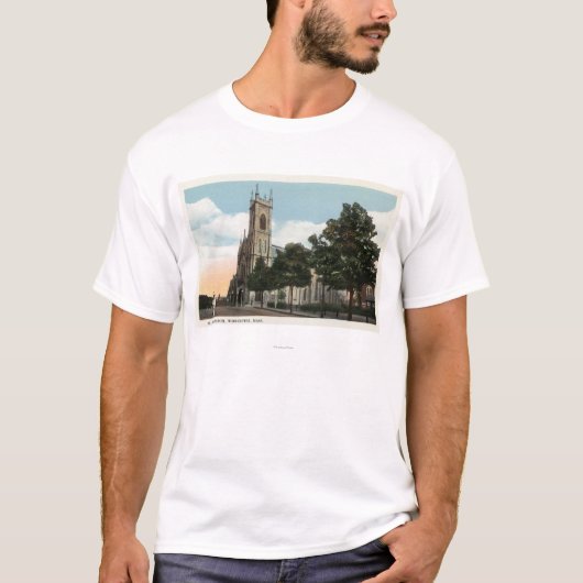 Außenansicht von St Paul Kirche T-Shirt (Vorderseite)