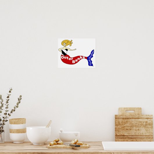 Außenbank Mermaid Poster (Küche)