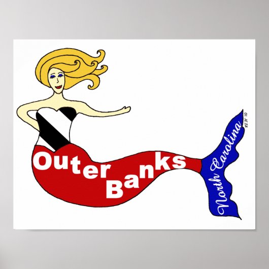 Außenbank Mermaid Poster (Vorne)