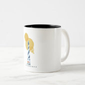 Außenbänke erobern Hatteras Design. Zweifarbige Tasse (VorderseiteRechts)