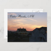 Außenbänke, NC Sonnenuntergang Postkarte (Vorne/Hinten)