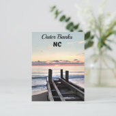 Außenbänke, North Carolina Postkarte (Stehend Vorderseite)