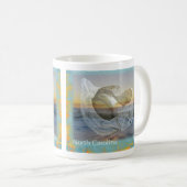 Außenbänke North Carolina Seashell & Surf Kaffeetasse (VorderseiteRechts)