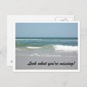 Außenbänke Post Card Ocean Scene Postkarte (Vorne/Hinten)