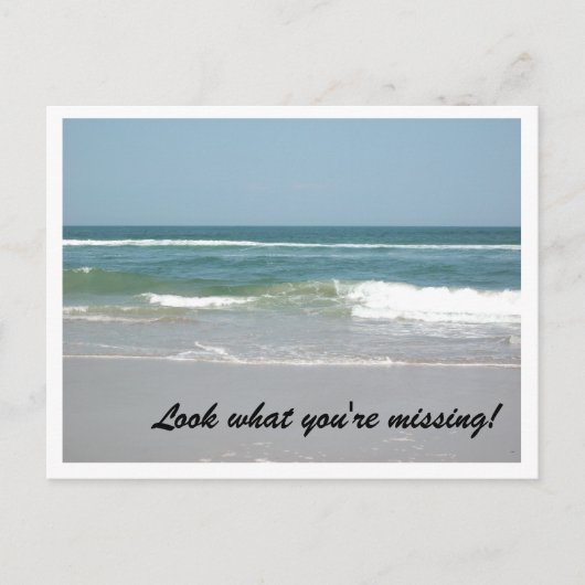 Außenbänke Post Card Ocean Scene Postkarte (Vorderseite)