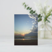 Außenbanken morgens 1 postkarte (Stehend Vorderseite)