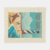 Außenbanken | North Carolina Fleecedecke (Vorderseite (Horizontal))