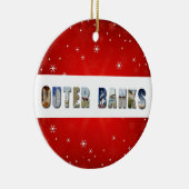 Außenbanken North Carolina Foto Weihnachten Keramik Ornament (Rechts)