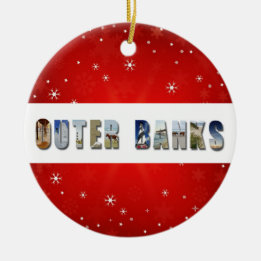 Außenbanken North Carolina Foto Weihnachten Keramik Ornament