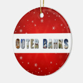 Außenbanken North Carolina Foto Weihnachten Keramik Ornament (Links)